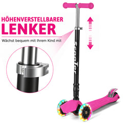 Ikodm Kinderroller Faltbar mit LED Leuchtenden Räder