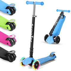 Ikodm Kinderroller Faltbar mit LED Leuchtenden Räder