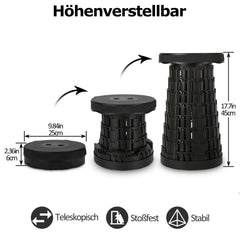 Ikodm Klapphocker Tragbarer Höhenverstellbar