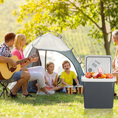 Ikodm 24 Liter Kühlbox Thermo-Elektrische 12V 230V,Mini-Kühlschrank KÜHLT und WÄRMT,Auto-Kühlbox mit ECO-Modus, für Auto Camping