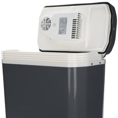 Ikodm 24 Liter Kühlbox Thermo-Elektrische 12V 230V,Mini-Kühlschrank KÜHLT und WÄRMT,Auto-Kühlbox mit ECO-Modus, für Auto Camping