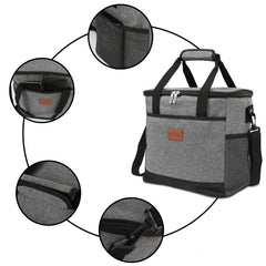 Ikodm Kühltasche Campingtasche Isoliertasche Faltbar Kühlbox Picknicktasche 15/25/33L