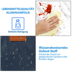 Ikodm Kühltasche Campingtasche Isoliertasche Faltbar Kühlbox Picknicktasche 15/25/33L