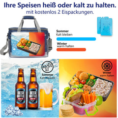 Ikodm Kühltasche Campingtasche Isoliertasche Faltbar Kühlbox Picknicktasche 15/25/33L