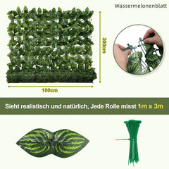 Ikodm Künstliche Efeu Hecke Sichtschutz 1x3m