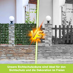 Ikodm Künstliche Efeu Hecke Sichtschutz 1x3m