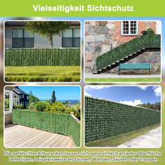 Ikodm Künstliche Efeu Hecke Sichtschutz 1x3m