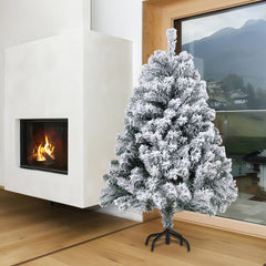 Ikodm Künstlicher Weihnachtsbaum mit Schnee