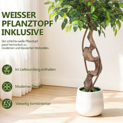 Ikodm Künstlicher Ficusbaum im Topf, pflegeleicht & dekorativ