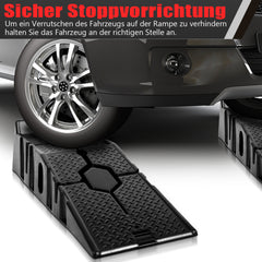 Ikodm 2x Kunststoff-Auffahrrampen 3T – PKW Verladerampen