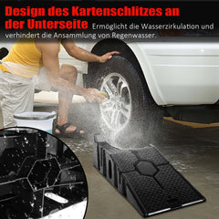 Ikodm 2x Kunststoff-Auffahrrampen 3T – PKW Verladerampen