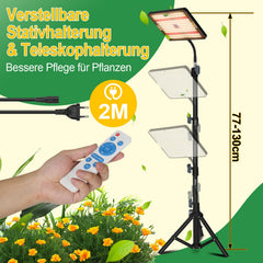 Ikodm LED Pflanzenlampe Grow Light UV IR mit Ständer