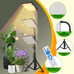 Ikodm LED Pflanzenlampe Grow Light UV IR mit Ständer