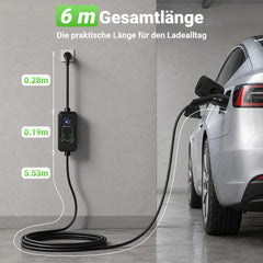 Ikodm Mobile Wallbox Ladekabel Typ 2 EV Ladegerät