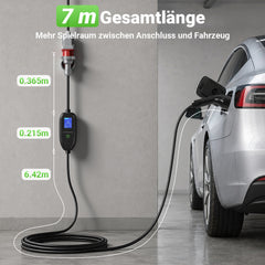 Ikodm Mobile Wallbox Ladekabel Typ 2 EV Ladegerät