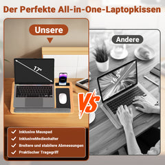 Ikodm Laptopkissen Ergonomisch Laptoptisch mit Handgelenkauflage & Hepolsterter