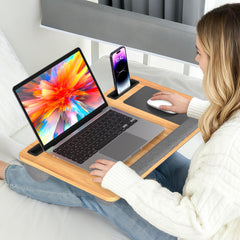 Ikodm Laptopkissen Ergonomisch Laptoptisch mit Handgelenkauflage & Hepolsterter