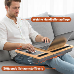 Ikodm Laptopkissen Ergonomisch Laptoptisch mit Handgelenkauflage & Hepolsterter