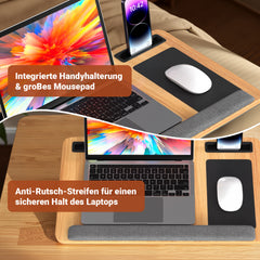 Ikodm Laptopkissen Ergonomisch Laptoptisch mit Handgelenkauflage & Hepolsterter
