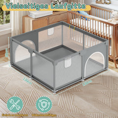 Ikodm Baby Laufstall Laufgitter Faltbar 130x130cm/150x180cm
