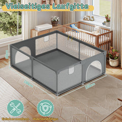Ikodm Baby Laufstall Laufgitter Faltbar 130x130cm/150x180cm