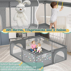 Ikodm Baby Laufstall Laufgitter Faltbar 130x130cm/150x180cm