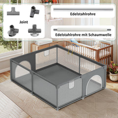 Ikodm Baby Laufstall Laufgitter Faltbar 130x130cm/150x180cm