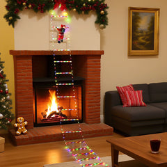 Ikodm 3 Meter LED Weihnachtsmann Leiter Lichterkette