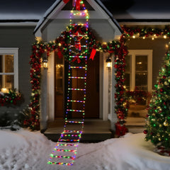 Ikodm 3 Meter LED Weihnachtsmann Leiter Lichterkette