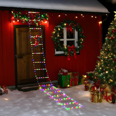 Ikodm 3 Meter LED Weihnachtsmann Leiter Lichterkette