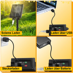 Ikodm Solar-Lichterkette mit 1200mAh Akku, verschiedene Längen & Lichtfarben