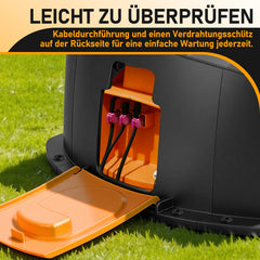 Ikodm Mähroboter Garage Kompatible Ladestationen mit klappbarem Dach