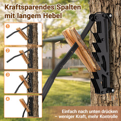 Ikodm Manueller Holzspalter,Wandhalterung Brennholzspalter, Handholzspalter, Wand Holzspalter, Wood Splitter für Outdoor & Indoor