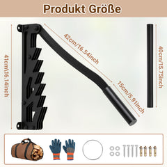 Ikodm Manueller Holzspalter,Wandhalterung Brennholzspalter, Handholzspalter, Wand Holzspalter, Wood Splitter für Outdoor & Indoor