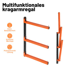 Ikodm 2 Stück Metallregal zur Holzlagerung, Kragarmregal