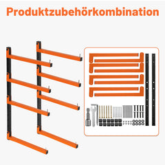 Ikodm 2 Stück Metallregal zur Holzlagerung, Kragarmregal