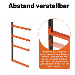 Ikodm 2 Stück Metallregal zur Holzlagerung, Kragarmregal