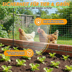 Ikodm Mobiler Zaun Höhenverstellbarer Steckzaun für Garten