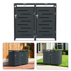 Ikodm Mülltonnenbox bis 240L Box mit Deckel Abschließbare