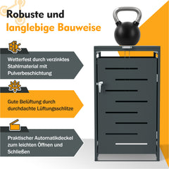 Ikodm Mülltonnenbox bis 240L Box mit Deckel Abschließbare