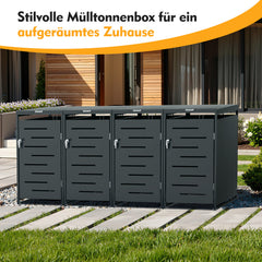 Ikodm Mülltonnenbox bis 240L Box mit Deckel Abschließbare