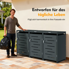 Ikodm Mülltonnenbox bis 240L Box mit Deckel Abschließbare