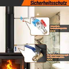 Ikodm Ofenrohr Rauchgaswärmetauscher Kaminofen Rohrset Kaminofenrohr Wasserheizung