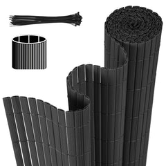 Ikodm PVC Sichtschutzmatte 3-Gewicht Verstärkung mit Kabelbindern
