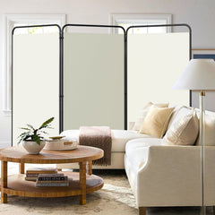 Ikodm Paravent Raumteiler mit Rollen Trennwand&Sichtschutz Anthrazit/Beige