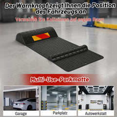Ikodm Parkmatten 2er Set 53x25,5 cm, Rutschfester Radstopper für Garage