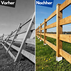 Ikodm 4x Pfostenträger zum Aufschrauben für Holzpfosten, verzinkt