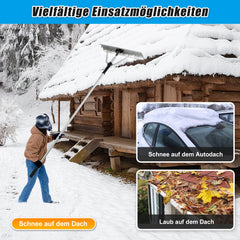 Ikodm Photovoltaik Schneeschieber Aluminium Dachschneerechen mit Gummileiste kratzfest