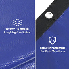 Ikodm Poolabdeckung Rund Poolplane 160 g/m² für Aufstellpool