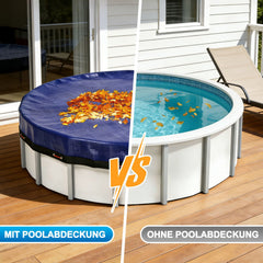 Ikodm Poolabdeckung Rund Poolplane 160 g/m² für Aufstellpool